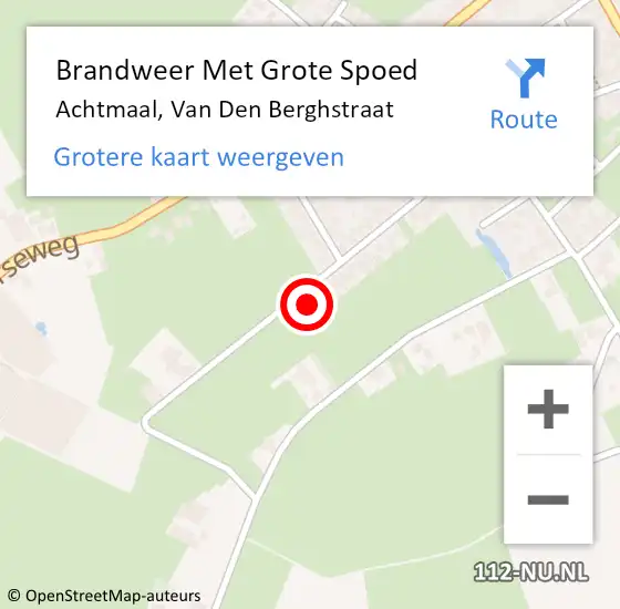 Locatie op kaart van de 112 melding: Brandweer Met Grote Spoed Naar Achtmaal, Van Den Berghstraat op 24 maart 2016 18:36