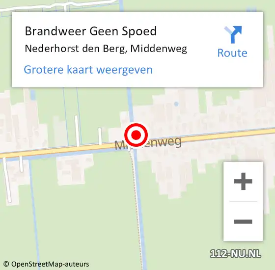 Locatie op kaart van de 112 melding: Brandweer Geen Spoed Naar Nederhorst den Berg, Middenweg op 24 maart 2016 19:05