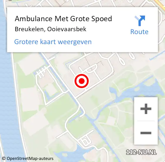 Locatie op kaart van de 112 melding: Ambulance Met Grote Spoed Naar Breukelen, Ooievaarsbek op 24 maart 2016 23:12