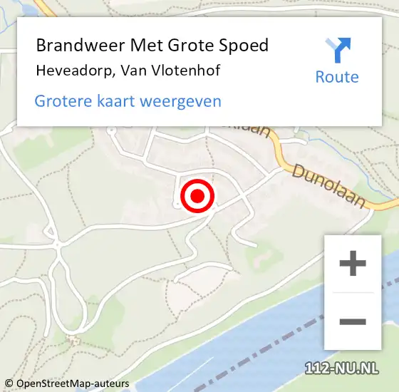 Locatie op kaart van de 112 melding: Brandweer Met Grote Spoed Naar Heveadorp, Van Vlotenhof op 24 maart 2016 23:42