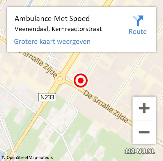 Locatie op kaart van de 112 melding: Ambulance Met Spoed Naar Veenendaal, Kernreactorstraat op 25 maart 2016 11:38