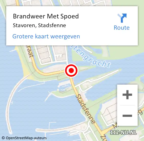 Locatie op kaart van de 112 melding: Brandweer Met Spoed Naar Stavoren, Stadsfenne op 25 maart 2016 16:04