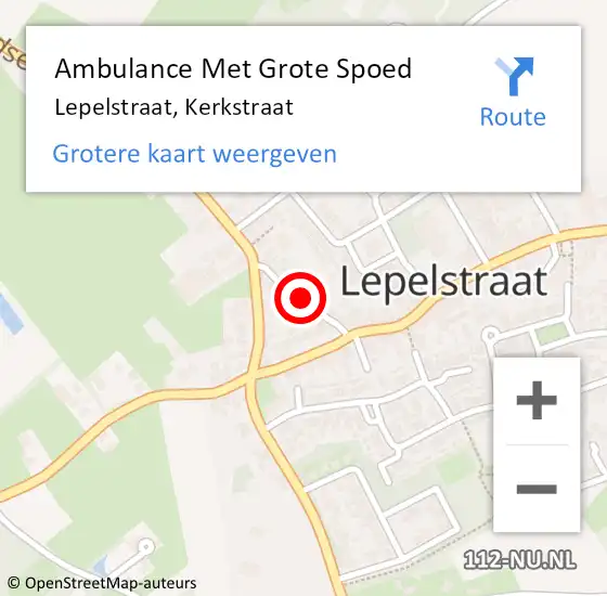 Locatie op kaart van de 112 melding: Ambulance Met Grote Spoed Naar Lepelstraat, Kerkstraat op 26 maart 2016 10:26