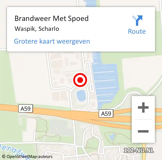 Locatie op kaart van de 112 melding: Brandweer Met Spoed Naar Waspik, Scharlo op 26 maart 2016 20:22