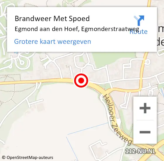 Locatie op kaart van de 112 melding: Brandweer Met Spoed Naar Egmond aan den Hoef, Egmonderstraatweg op 28 maart 2016 08:51