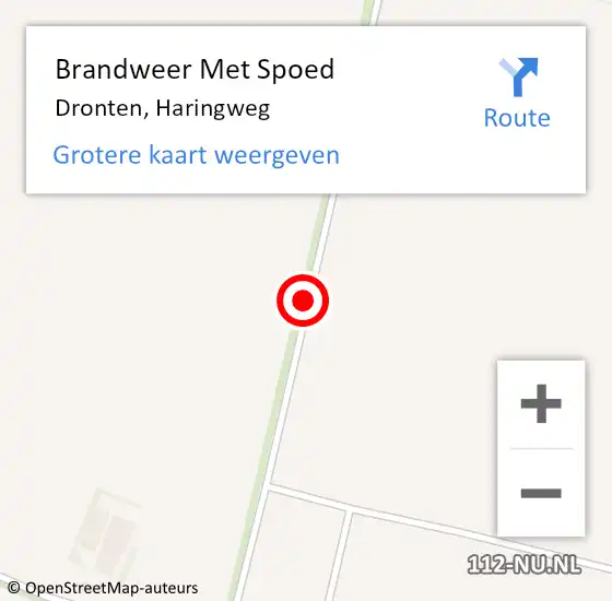 Locatie op kaart van de 112 melding: Brandweer Met Spoed Naar Dronten, Haringweg op 28 maart 2016 10:45