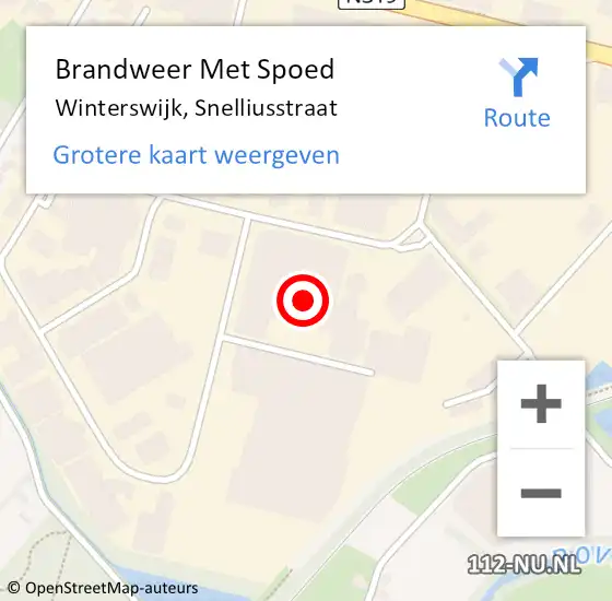 Locatie op kaart van de 112 melding: Brandweer Met Spoed Naar Winterswijk, Snelliusstraat op 28 maart 2016 11:16