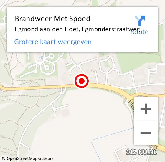 Locatie op kaart van de 112 melding: Brandweer Met Spoed Naar Egmond aan den Hoef, Egmonderstraatweg op 28 maart 2016 11:57