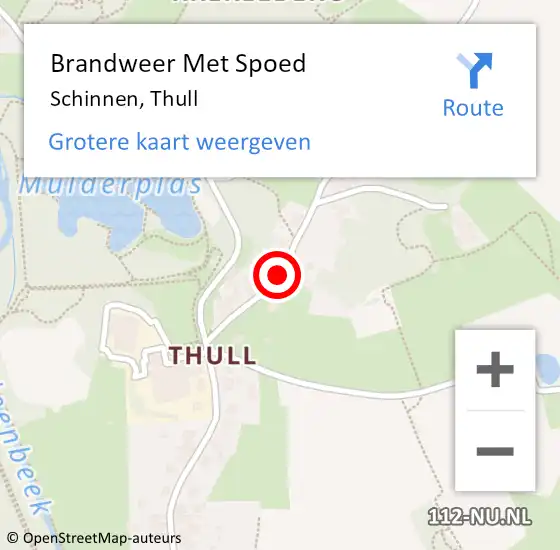 Locatie op kaart van de 112 melding: Brandweer Met Spoed Naar Schinnen, Thull op 28 maart 2016 12:45