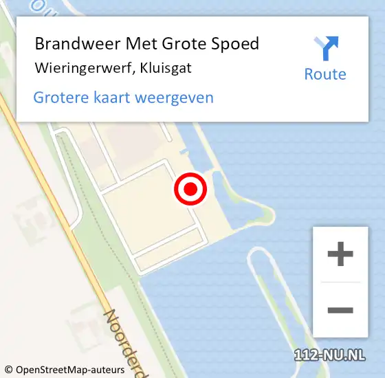 Locatie op kaart van de 112 melding: Brandweer Met Grote Spoed Naar Wieringerwerf, Kluisgat op 28 maart 2016 14:03