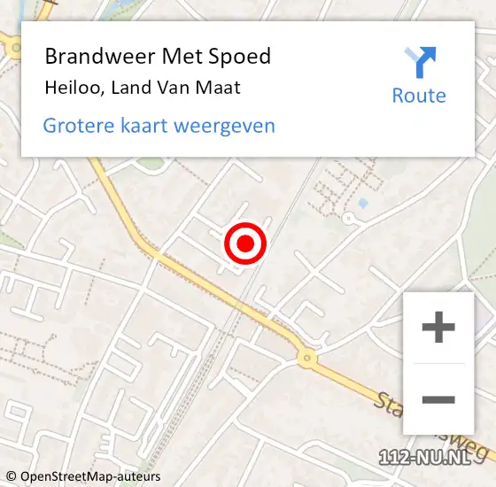 Locatie op kaart van de 112 melding: Brandweer Met Spoed Naar Heiloo, Land Van Maat op 28 maart 2016 14:16