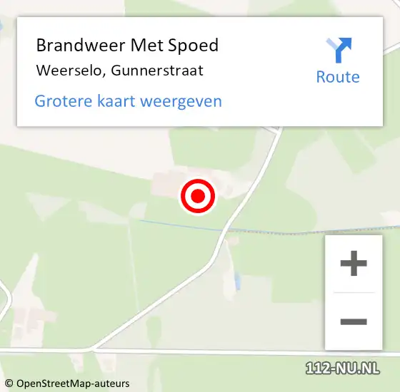Locatie op kaart van de 112 melding: Brandweer Met Spoed Naar Weerselo, Gunnerstraat op 28 maart 2016 17:24
