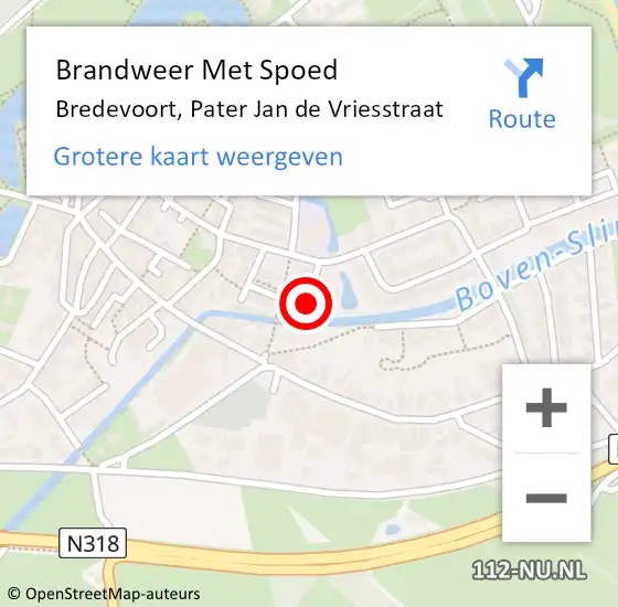 Locatie op kaart van de 112 melding: Brandweer Met Spoed Naar Bredevoort, Pater Jan de Vriesstraat op 28 maart 2016 18:49