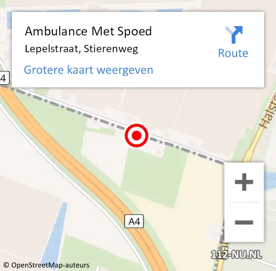 Locatie op kaart van de 112 melding: Ambulance Met Spoed Naar Lepelstraat, Stierenweg op 29 maart 2016 00:05