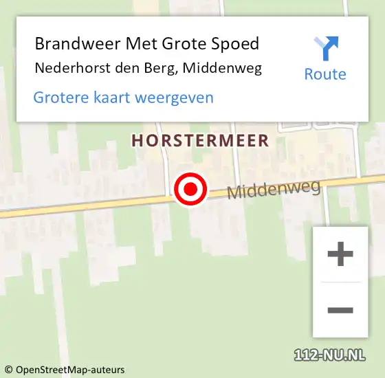 Locatie op kaart van de 112 melding: Brandweer Met Grote Spoed Naar Nederhorst den Berg, Middenweg op 30 maart 2016 10:18