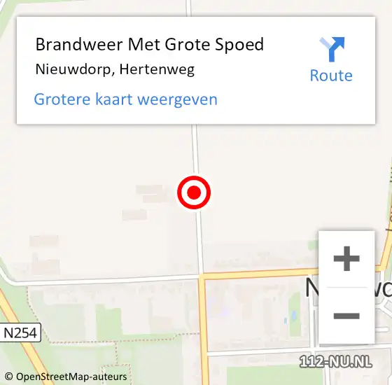 Locatie op kaart van de 112 melding: Brandweer Met Grote Spoed Naar Nieuwdorp, Hertenweg op 30 maart 2016 14:55