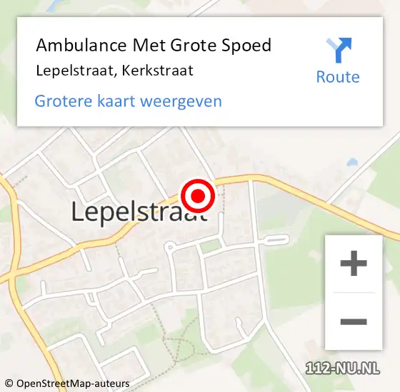 Locatie op kaart van de 112 melding: Ambulance Met Grote Spoed Naar Lepelstraat, Kerkstraat op 30 maart 2016 20:35