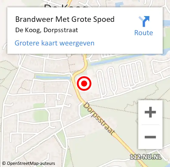 Locatie op kaart van de 112 melding: Brandweer Met Grote Spoed Naar De Koog, Dorpsstraat op 31 maart 2016 09:29