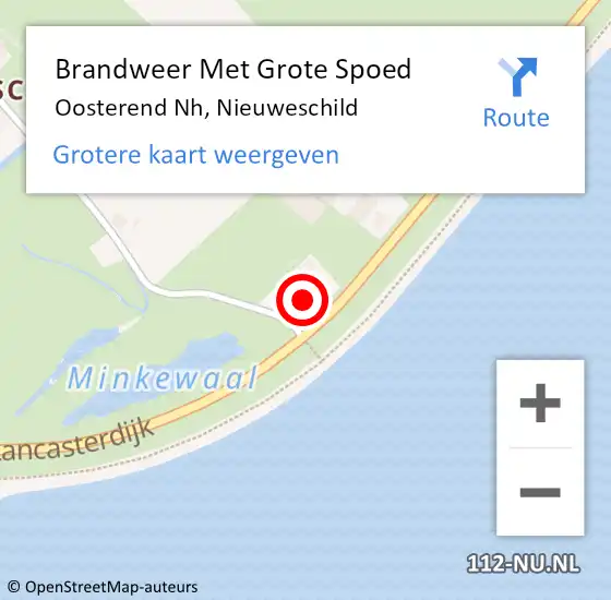 Locatie op kaart van de 112 melding: Brandweer Met Grote Spoed Naar Oosterend Nh, Nieuweschild op 31 maart 2016 10:05