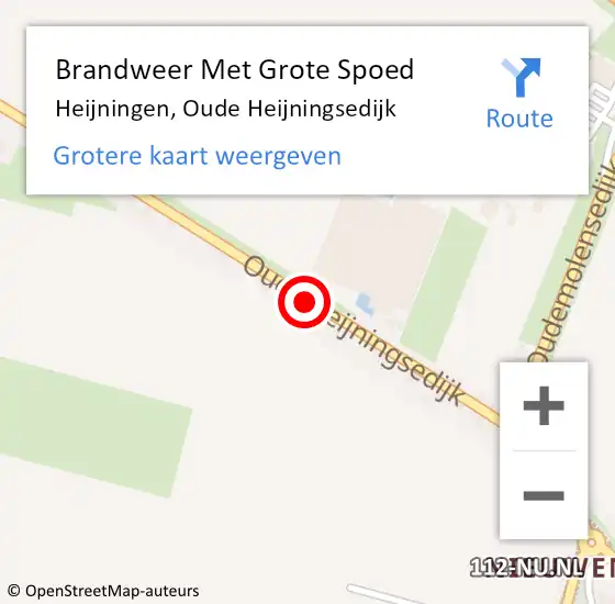 Locatie op kaart van de 112 melding: Brandweer Met Grote Spoed Naar Heijningen, Oude Heijningsedijk op 31 maart 2016 11:19