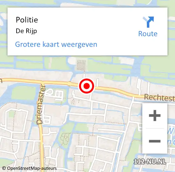 Locatie op kaart van de 112 melding: Politie De Rijp op 31 maart 2016 17:23