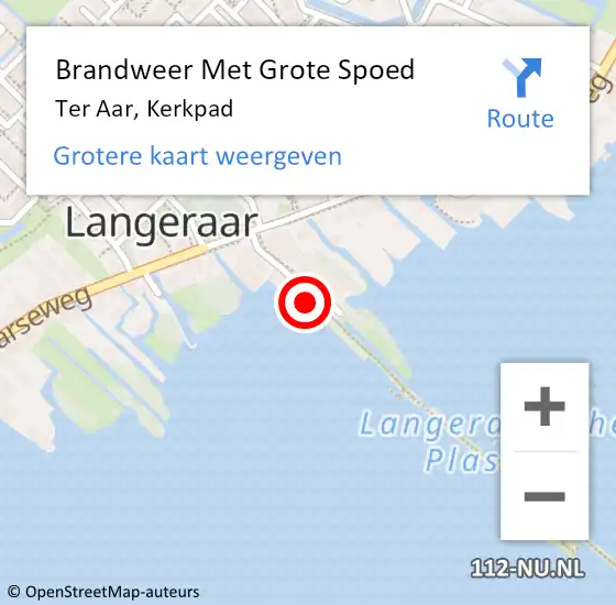 Locatie op kaart van de 112 melding: Brandweer Met Grote Spoed Naar Ter Aar, Kerkpad op 31 maart 2016 20:52