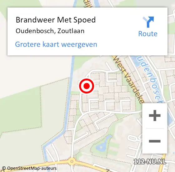 Locatie op kaart van de 112 melding: Brandweer Met Spoed Naar Oudenbosch, Zoutlaan op 31 maart 2016 21:30