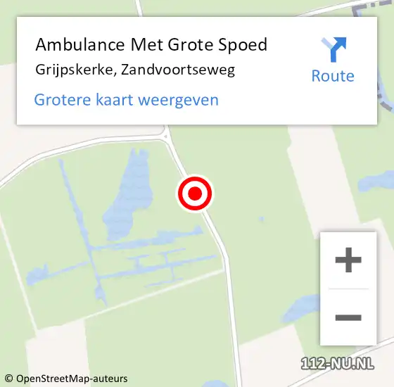 Locatie op kaart van de 112 melding: Ambulance Met Grote Spoed Naar Grijpskerke, Zandvoortseweg op 10 december 2013 16:31