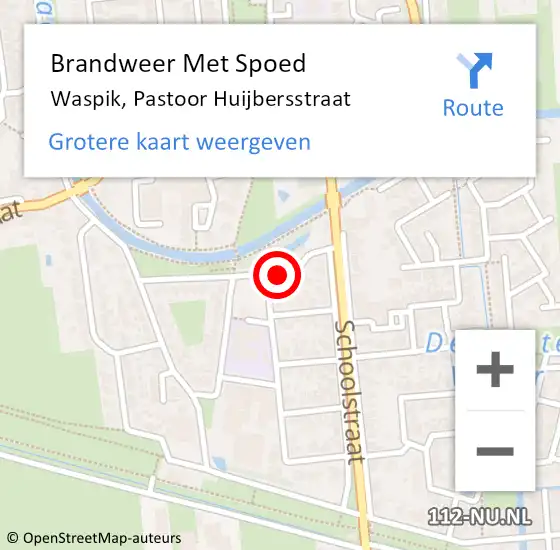 Locatie op kaart van de 112 melding: Brandweer Met Spoed Naar Waspik, Pastoor Huijbersstraat op 1 april 2016 17:57