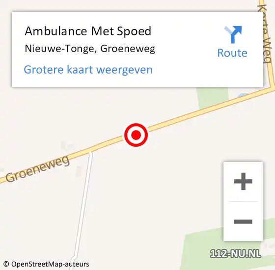 Locatie op kaart van de 112 melding: Ambulance Met Spoed Naar Nieuwe-Tonge, Groeneweg op 2 april 2016 11:29