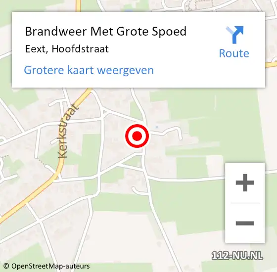 Locatie op kaart van de 112 melding: Brandweer Met Grote Spoed Naar Eext, Hoofdstraat op 3 april 2016 10:12