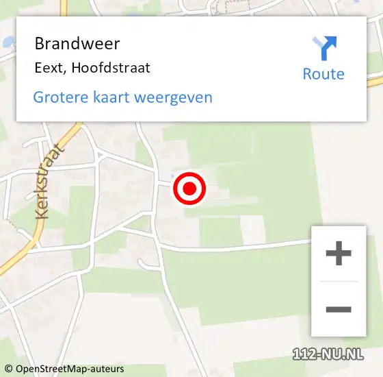 Locatie op kaart van de 112 melding: Brandweer Eext, Hoofdstraat op 3 april 2016 10:24