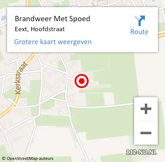 Locatie op kaart van de 112 melding: Brandweer Met Spoed Naar Eext, Hoofdstraat op 3 april 2016 11:18