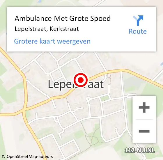 Locatie op kaart van de 112 melding: Ambulance Met Grote Spoed Naar Lepelstraat, Kerkstraat op 10 december 2013 19:53