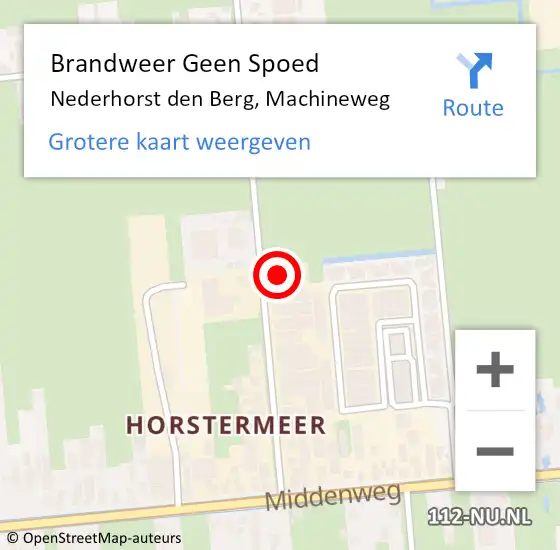 Locatie op kaart van de 112 melding: Brandweer Geen Spoed Naar Nederhorst den Berg, Machineweg op 10 december 2013 20:05