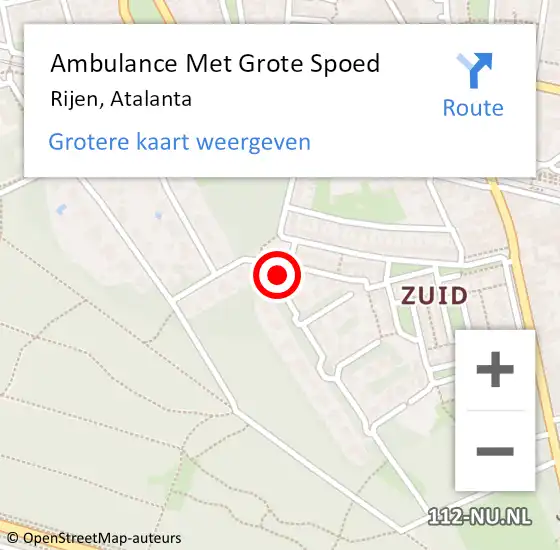 Locatie op kaart van de 112 melding: Ambulance Met Grote Spoed Naar Rijen, Atalanta op 4 april 2016 00:08