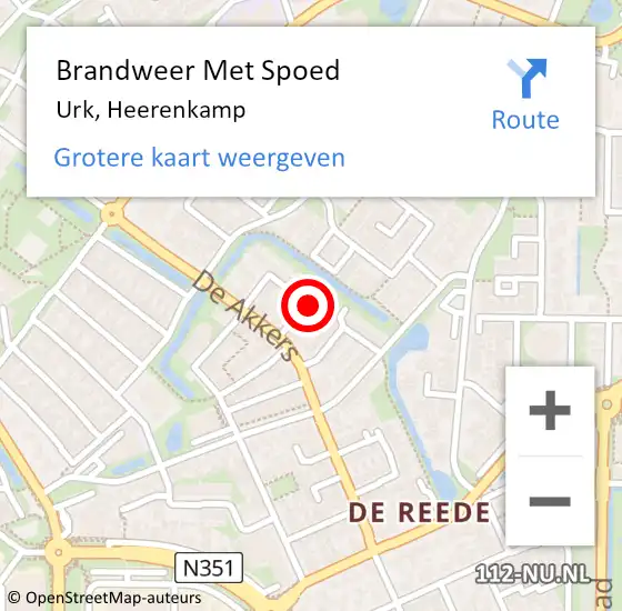 Locatie op kaart van de 112 melding: Brandweer Met Spoed Naar Urk, Heerenkamp op 10 december 2013 21:45