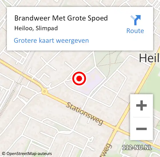 Locatie op kaart van de 112 melding: Brandweer Met Grote Spoed Naar Heiloo, Slimpad op 4 april 2016 17:02