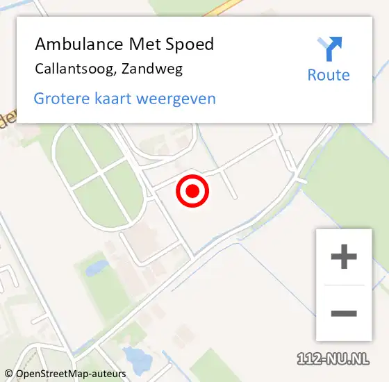 Locatie op kaart van de 112 melding: Ambulance Met Spoed Naar Callantsoog, Zandweg op 4 april 2016 19:28