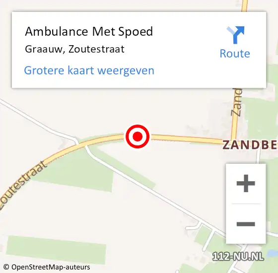 Locatie op kaart van de 112 melding: Ambulance Met Spoed Naar Graauw, Zoutestraat op 6 april 2016 16:17