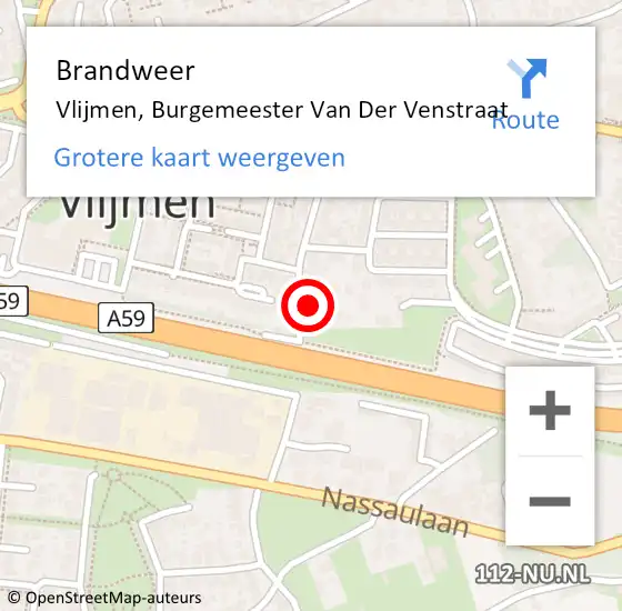 Locatie op kaart van de 112 melding: Brandweer Vlijmen, Burgemeester Van Der Venstraat op 6 april 2016 21:04