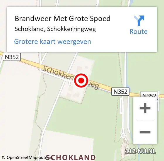 Locatie op kaart van de 112 melding: Brandweer Met Grote Spoed Naar Schokland, Schokkerringweg op 7 april 2016 14:52