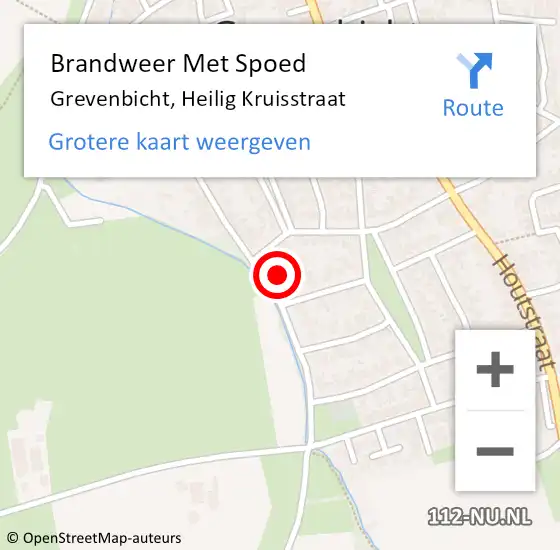 Locatie op kaart van de 112 melding: Brandweer Met Spoed Naar Grevenbicht, Heilig Kruisstraat op 8 april 2016 07:38