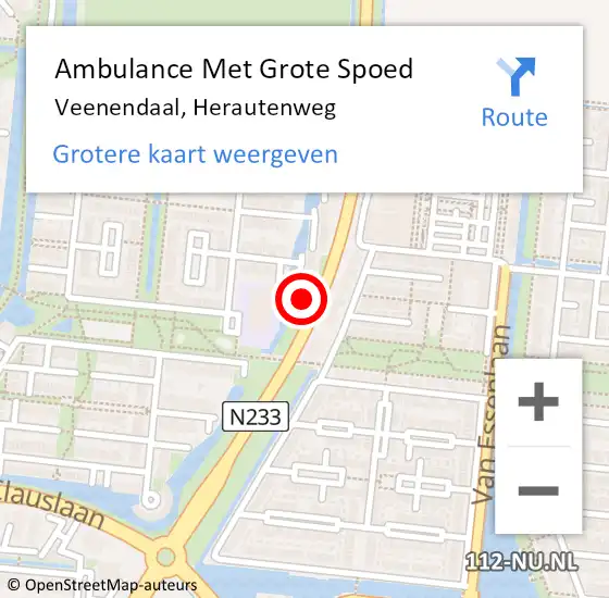 Locatie op kaart van de 112 melding: Ambulance Met Grote Spoed Naar Veenendaal, Herautenweg op 8 april 2016 17:09