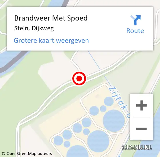 Locatie op kaart van de 112 melding: Brandweer Met Spoed Naar Stein, Dijkweg op 9 april 2016 00:51