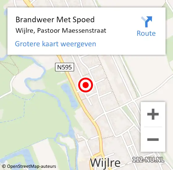 Locatie op kaart van de 112 melding: Brandweer Met Spoed Naar Wijlre, Pastoor Maessenstraat op 9 april 2016 03:26