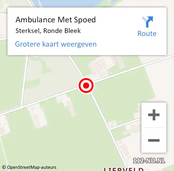 Locatie op kaart van de 112 melding: Ambulance Met Spoed Naar Sterksel, Ronde Bleek op 9 april 2016 15:25