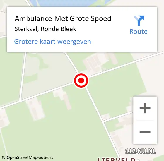 Locatie op kaart van de 112 melding: Ambulance Met Grote Spoed Naar Sterksel, Ronde Bleek op 9 april 2016 15:29