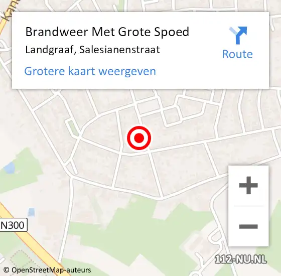 Locatie op kaart van de 112 melding: Brandweer Met Grote Spoed Naar Landgraaf, Salesianenstraat op 10 april 2016 00:04