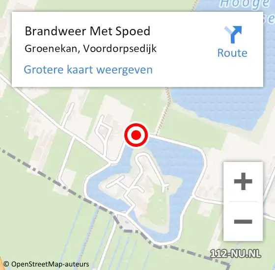 Locatie op kaart van de 112 melding: Brandweer Met Spoed Naar Groenekan, Voordorpsedijk op 10 april 2016 10:30